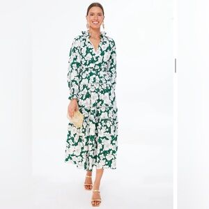 NWT Hyacinth House Green Floral Tiered Presley Maxi Dress XL